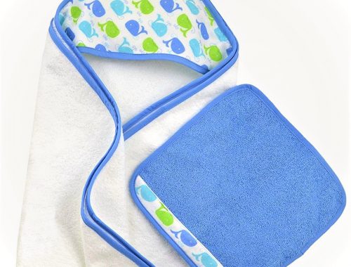 hooded baby towel and washcloth s1c